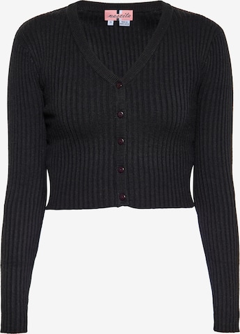 Cardigan swirly en noir : devant