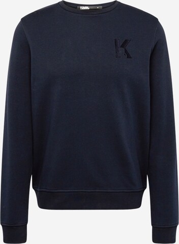 Sweat-shirt Karl Lagerfeld en bleu : devant