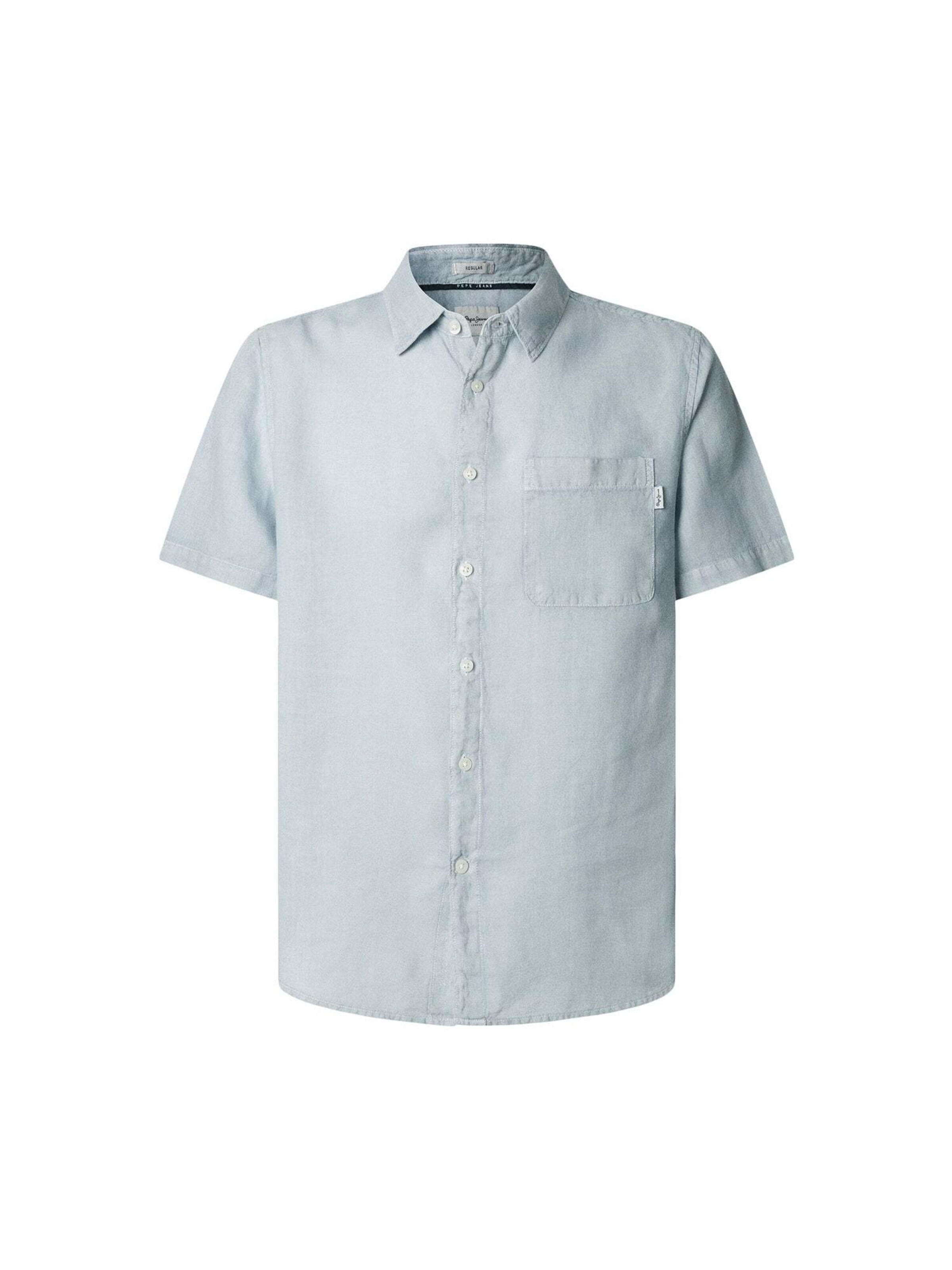 Pepe Jeans Regular fit Button Up Shirt 'AMARO' in Blue: front