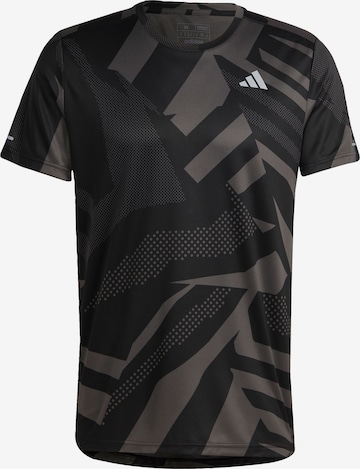 ADIDAS PERFORMANCE Performance Shirt 'Own The Run Seasonal' in Black: front