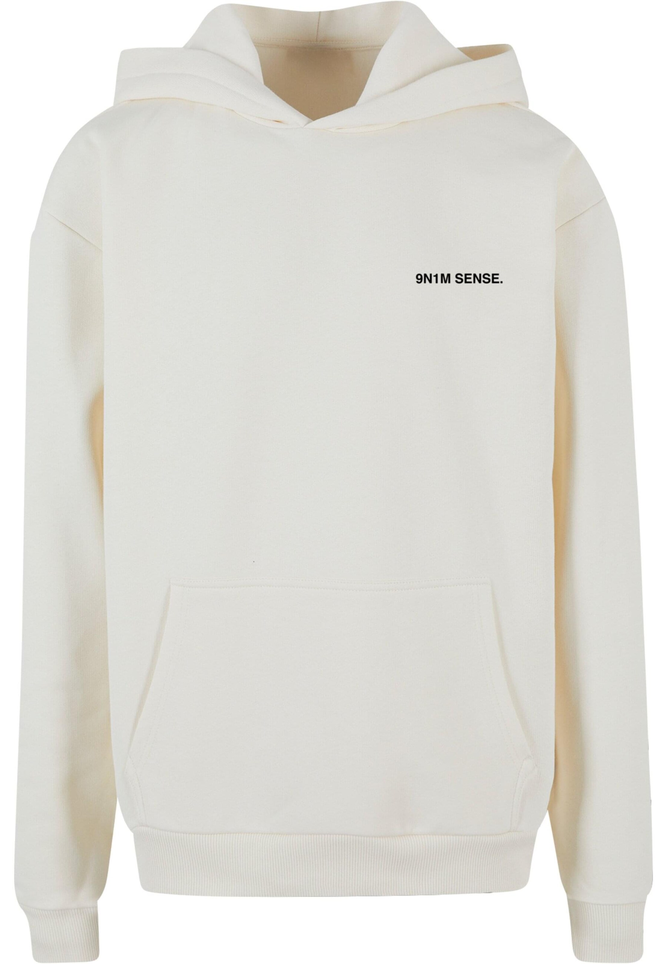 9N1M SENSE Sweatshirt 'Blazing Horizon Palm' in Wit: voorkant
