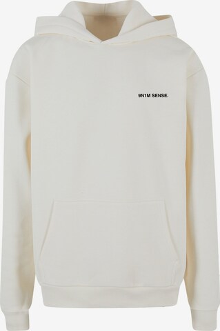 9N1M SENSE Sweatshirt 'Blazing Horizon Palm' in Wit: voorkant