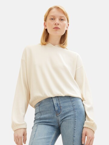 TOM TAILOR DENIM Sweatshirt in White