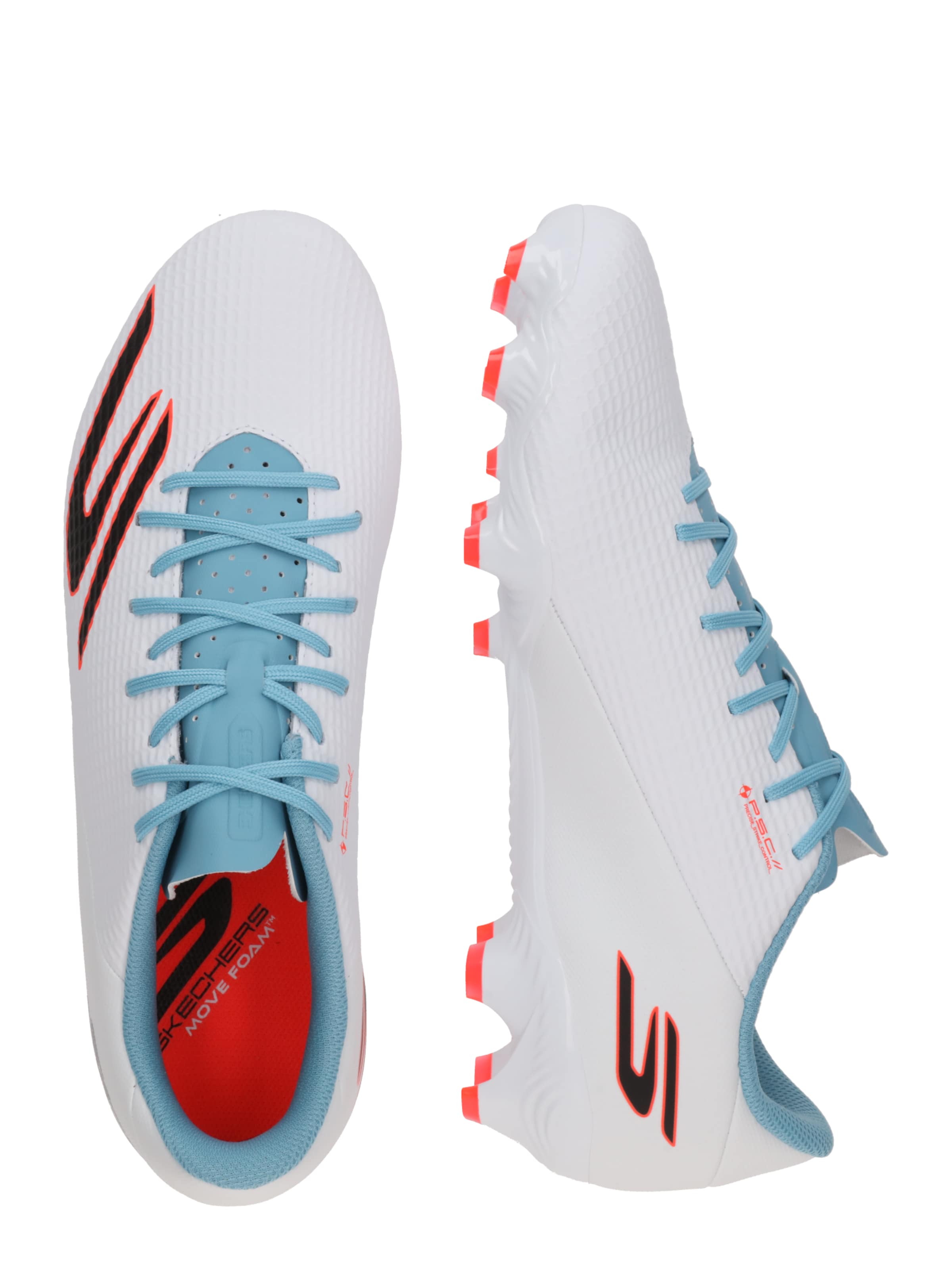 Ghete de fotbal de la SKECHERS pe alb