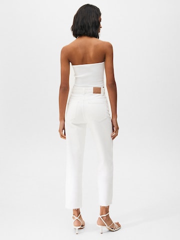 Regular Jean Pull&Bear en blanc