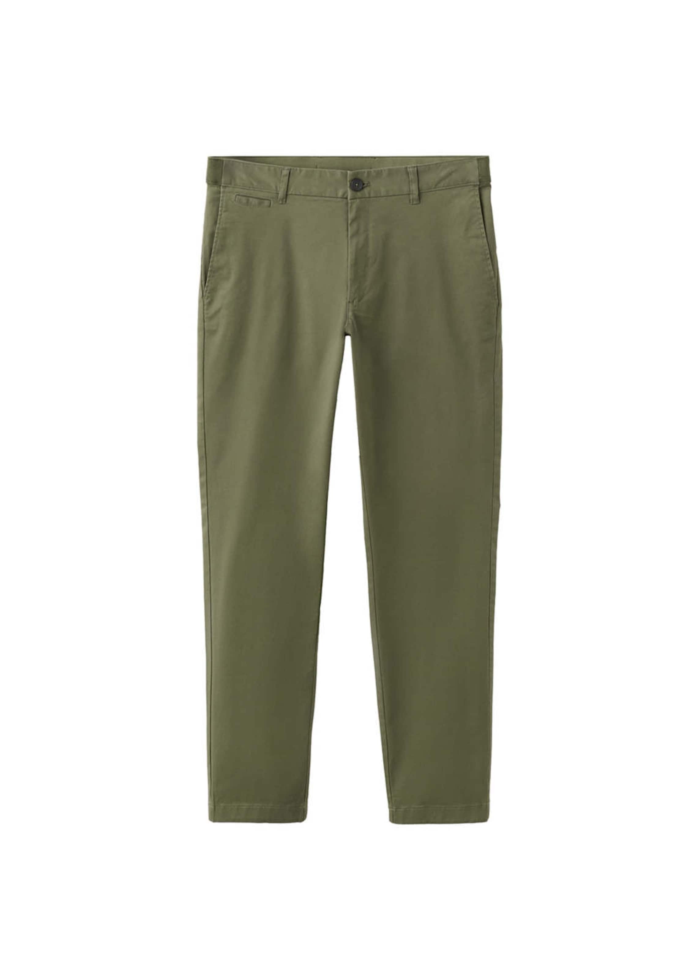 MANGO MAN Chino Pants 'Prato' in Green: front