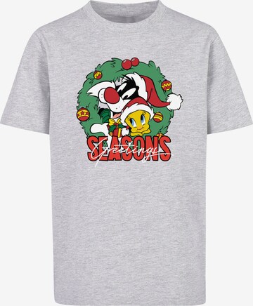 T-Shirt 'Looney Tunes - Seasons Greetings' ABSOLUTE CULT en gris : devant