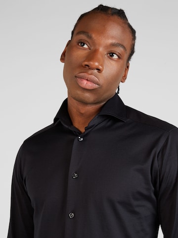 ETON Slim fit Button Up Shirt in Black