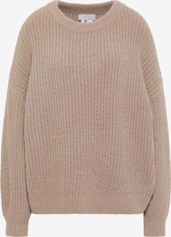 Pullover extra large di RISA in beige: frontale