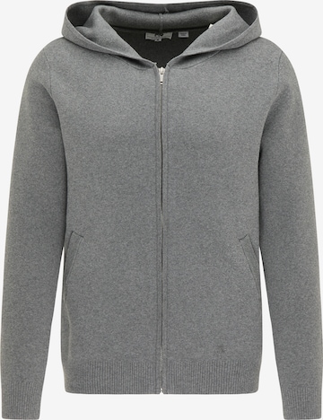 Mo ESSENTIALS Knit Cardigan in Grey: front