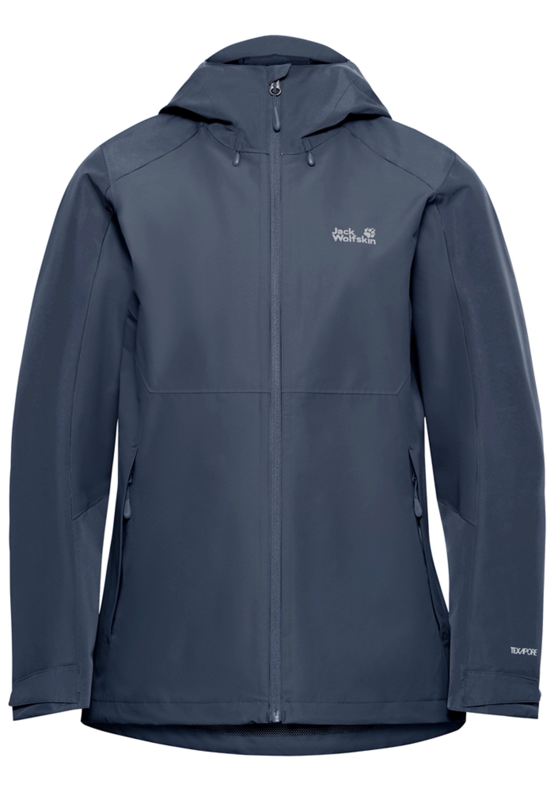 JACK WOLFSKIN Outdoorjacke in nachtblau / hellgrau, Produktansicht