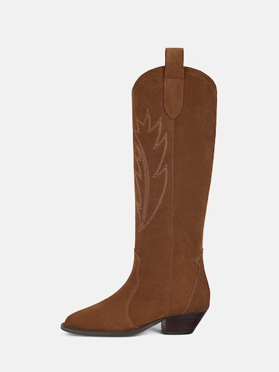 L37 HANDMADE SHOES Bottes de cowboy 'LET'S GET LOST' en 35 en caramel, Vue avec produit