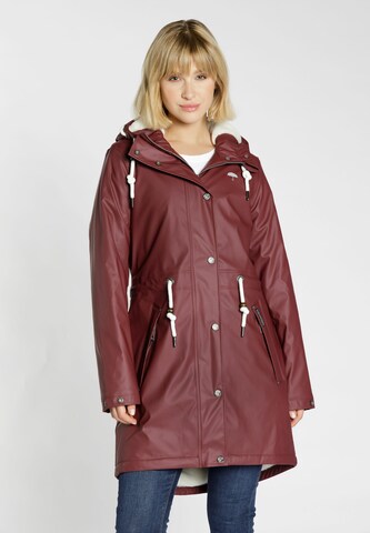 Schmuddelwedda Raincoat in Red: front