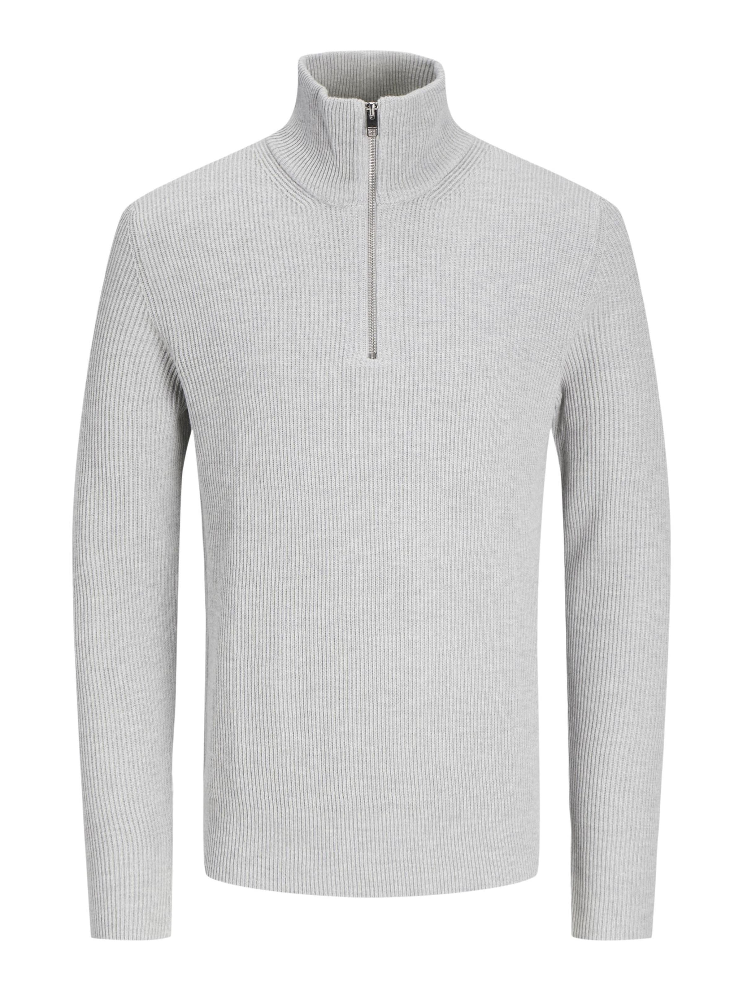 JACK & JONES Pullover 'JJEPerfect' in Grau: Vorderseite