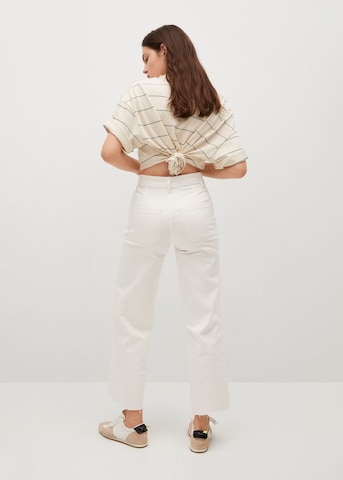 MANGO Wide leg Jeans 'Catherin' in White
