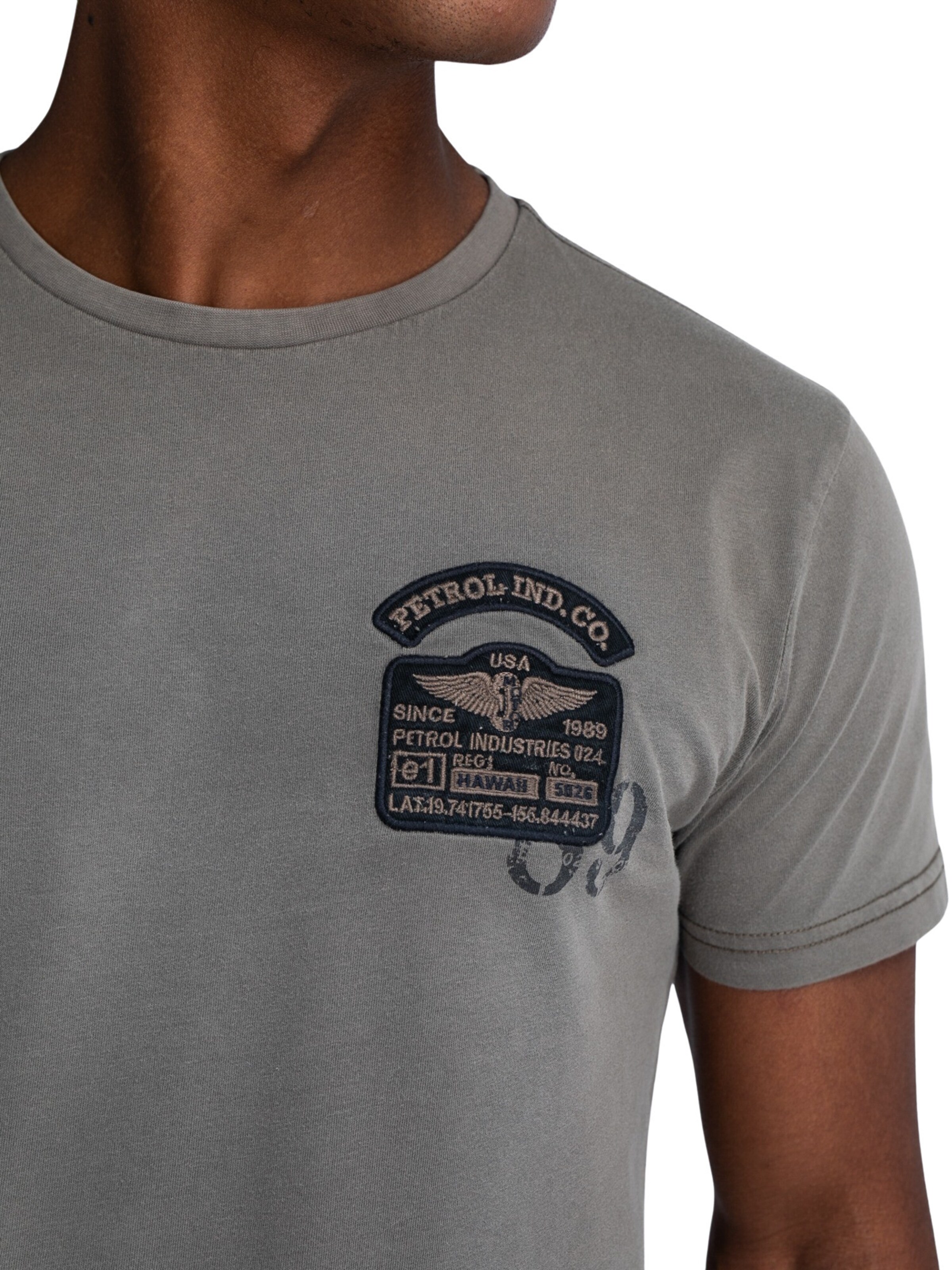 T-Shirt 'Palmetto' Petrol Industries en marron