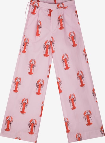 Fabienne Chapot Wide leg Pleat-front trousers in Pink: front