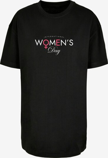 Merchcode T-shirt oversize 'WD - International Women's Day' en fuchsia / noir / blanc, Vue avec produit