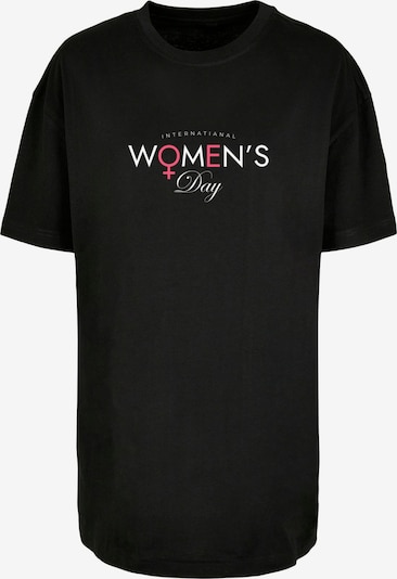 Merchcode T-Shirt 'WD - International Women's Day' in fuchsia / schwarz / weiß, Produktansicht