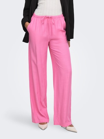 Wide Leg Pantalon 'JDYCAYA' JDY en rose : devant