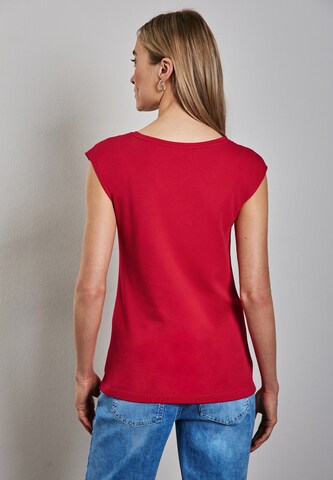 STREET ONE Long Shape Shirt mit Knöpfen in Rot