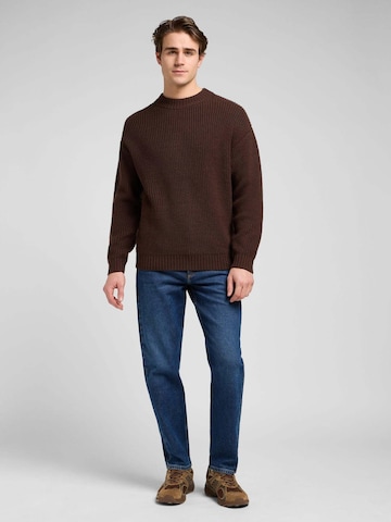 Lee Sweter 'Chunky Crew Neck' w kolorze brązowy