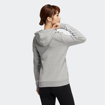 ADIDAS SPORTSWEAR Спортна жилетка с качулка 'Essentials Fleece 3-Stripes ' в сиво