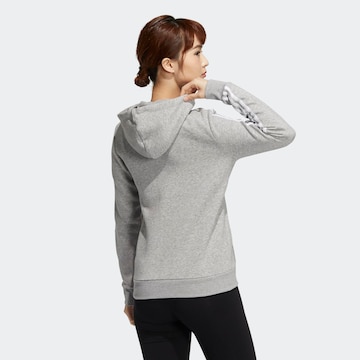 ADIDAS SPORTSWEAR Athletic Zip-Up Hoodie 'Essentials Fleece 3-Stripes ' in Grey