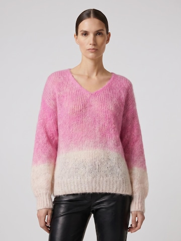 americandreams Oversizepullover 'Milana 2-Colored'‌‌‌‌‌ in Pink: Vorderseite