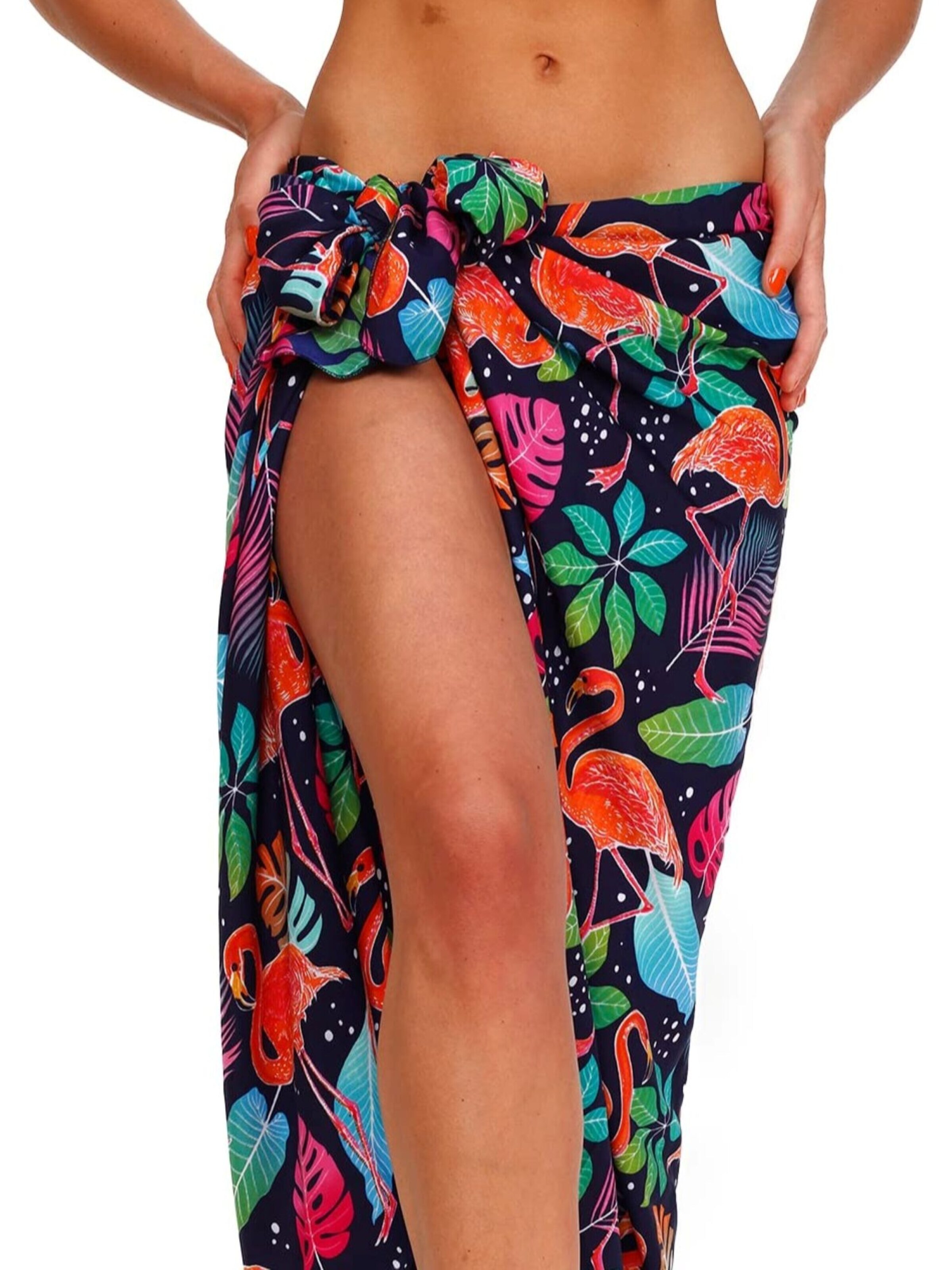 King Kameha - Toalla de playa 'Funky Flamingos' en azul