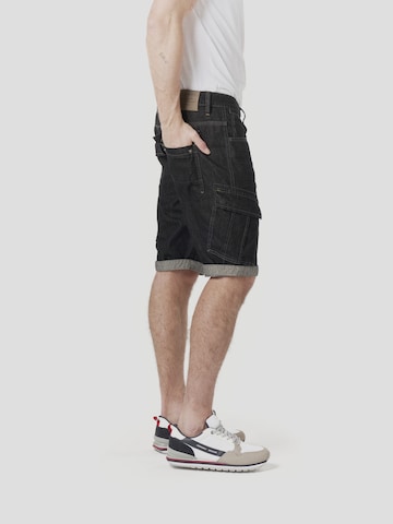 juoda KOROSHI Standartinis Darbinio stiliaus džinsai