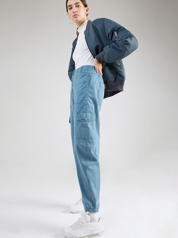 Marks & Spencer Tapered Cargo Pants in Blue