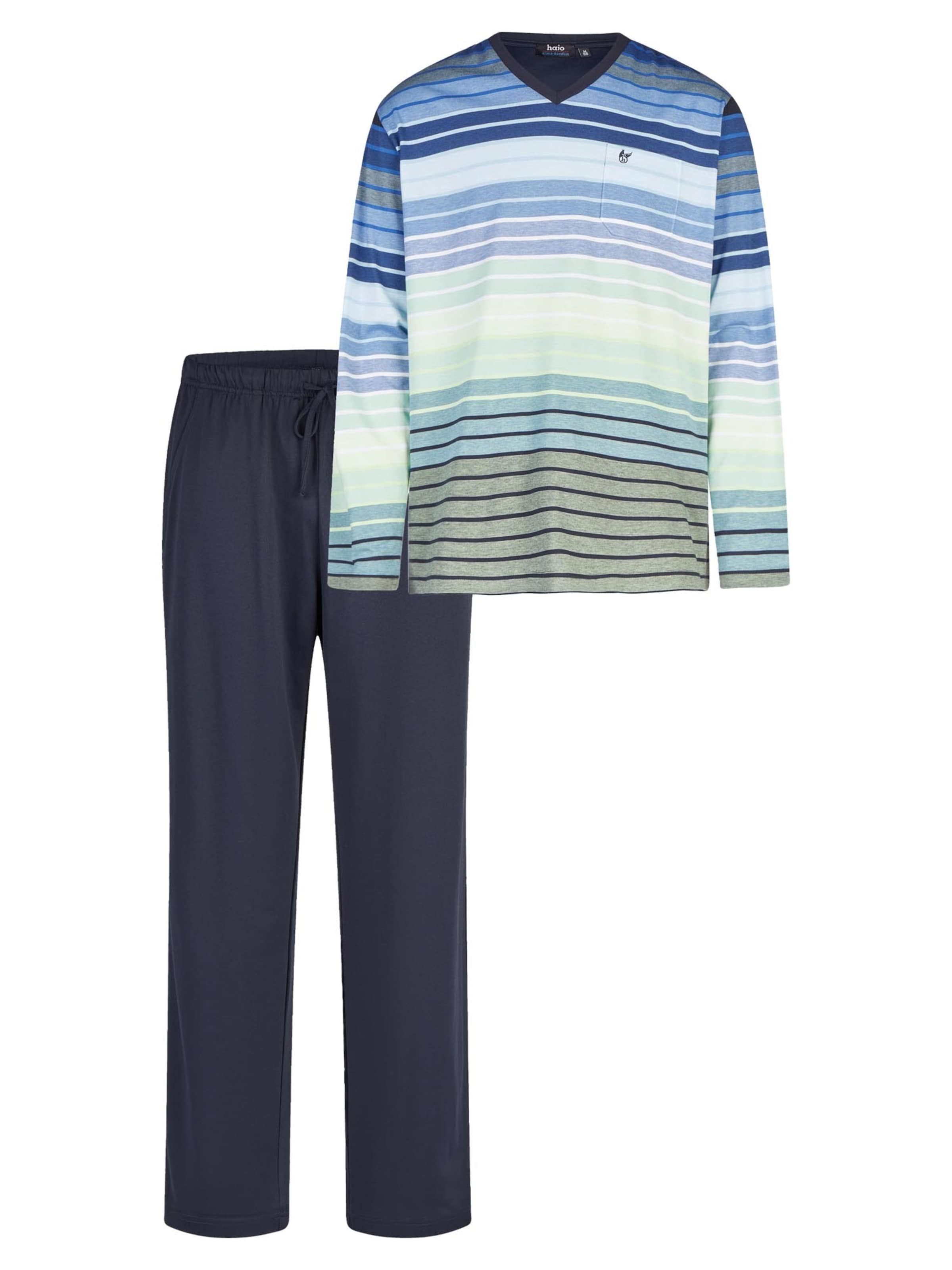 HAJO Long Pajamas 'Klima Komfort' in Mixed colors: front