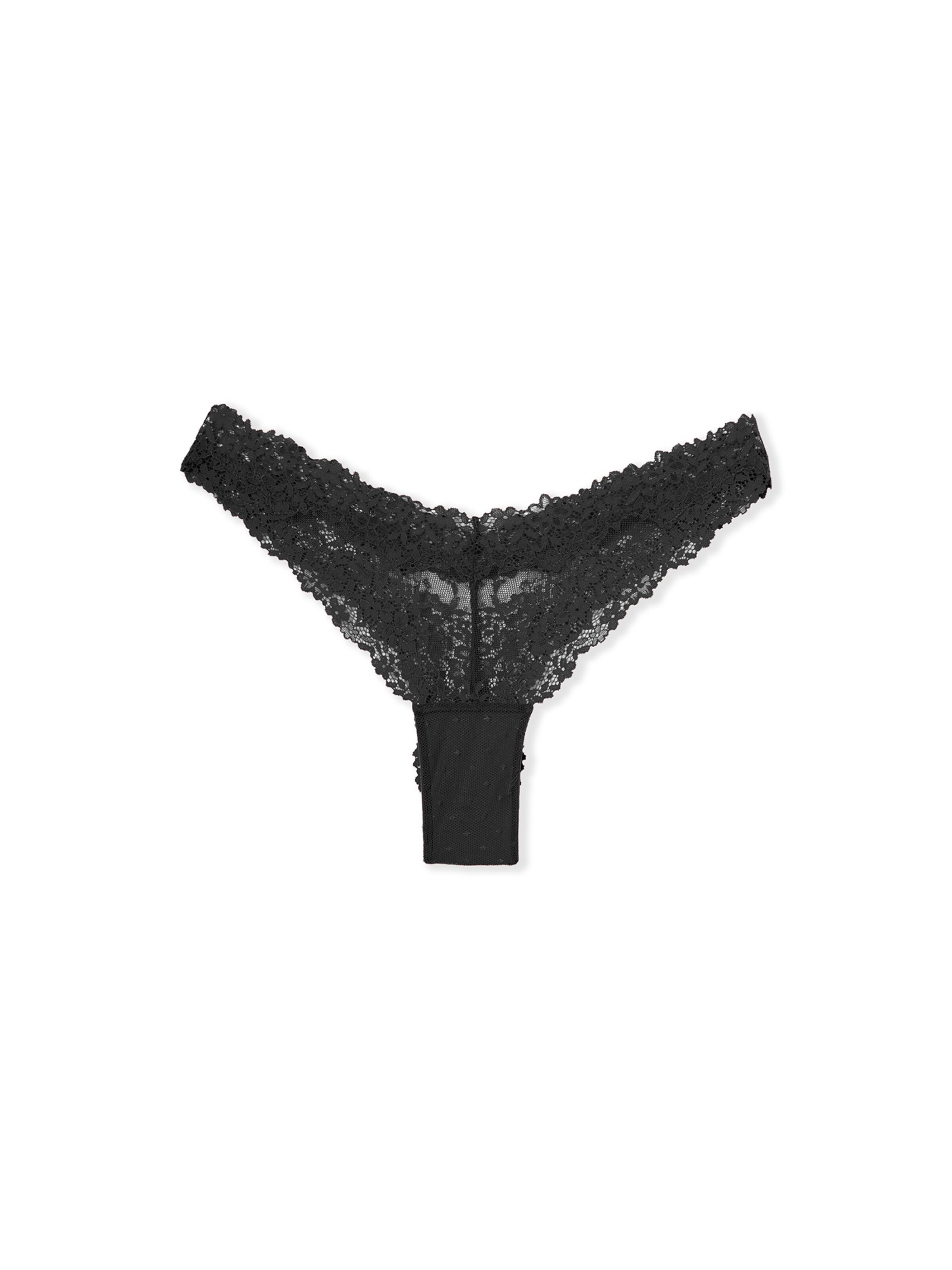 ETAM String 'Emma' in Schwarz: Vorderseite