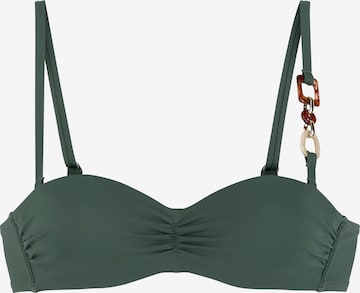 LASCANA Bikini Top in Green: front