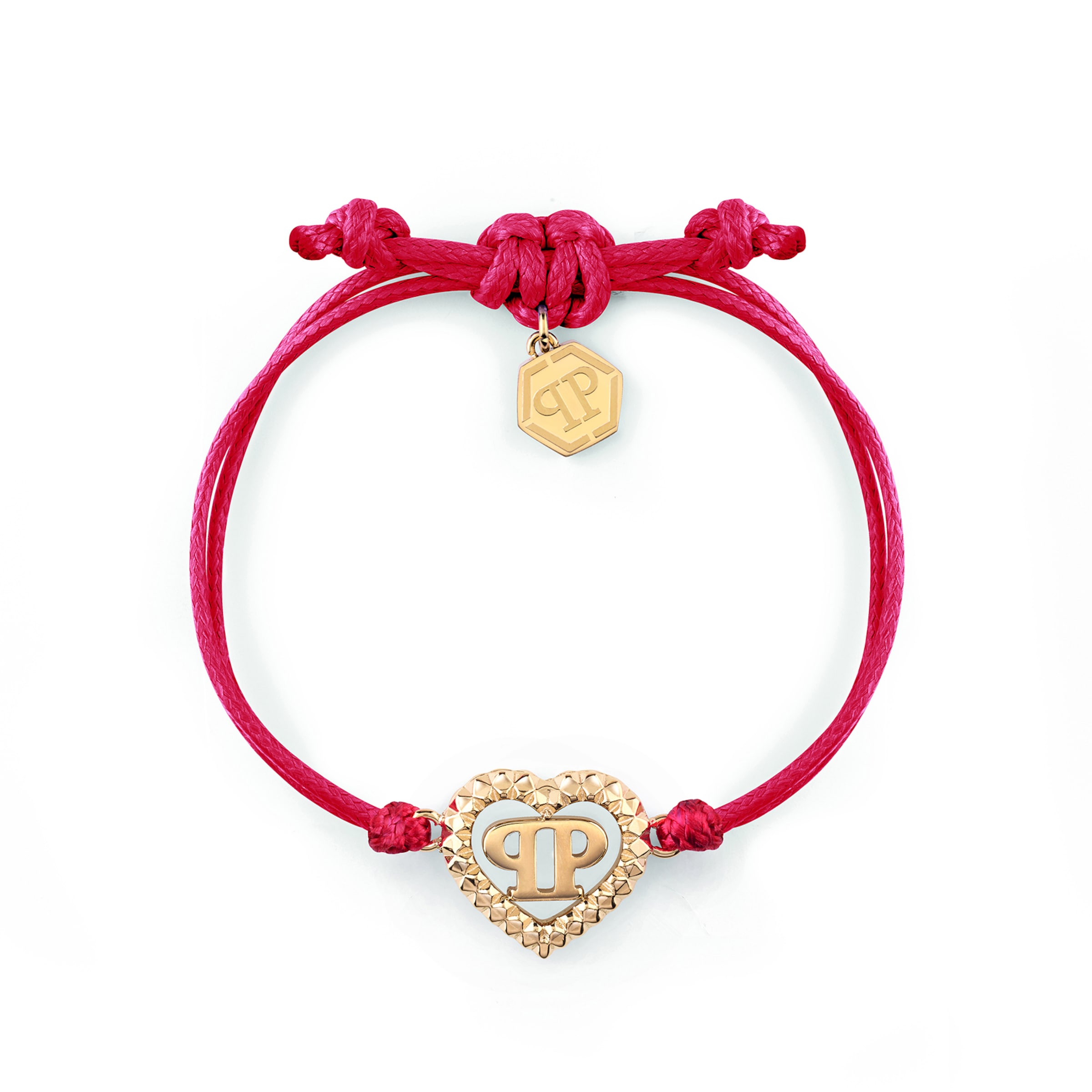 Philipp Plein Jewellery Armband 'PLEIN ROCKED HEART' in Goud: voorkant