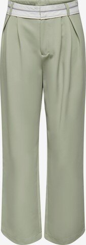 ONLY Pleat-Front Pants 'MALIKA' in Green: front