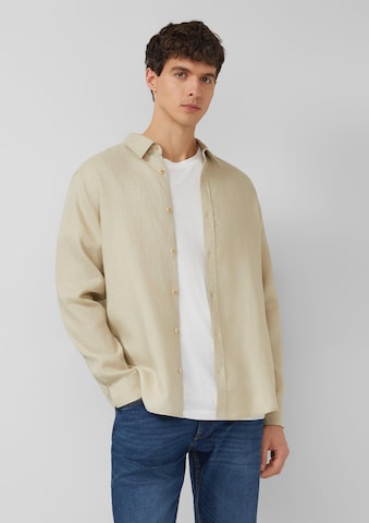 s.Oliver Regular Fit Hemd in Beige: Vorderseite