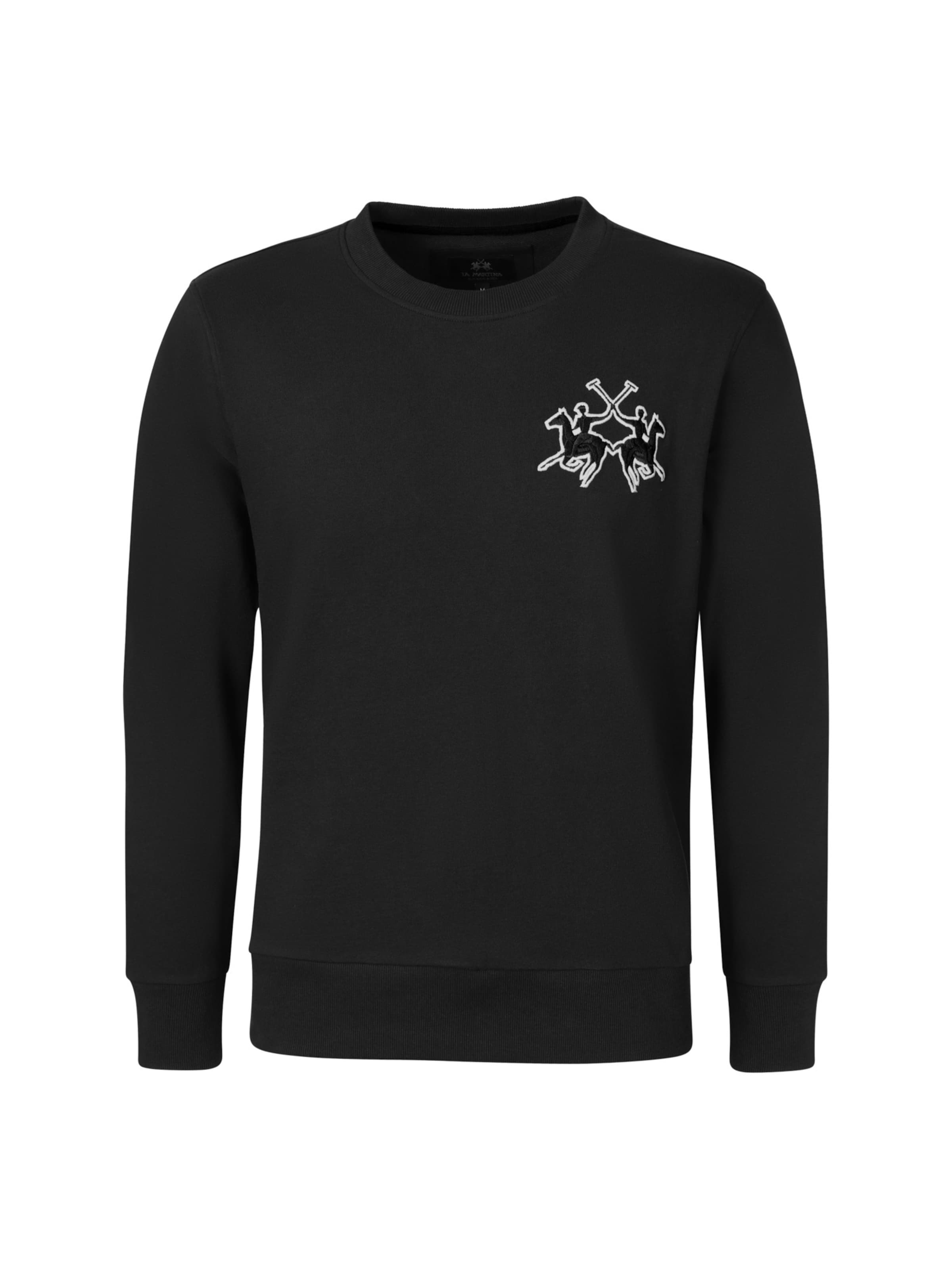 La Martina Sweatshirt in Black: front