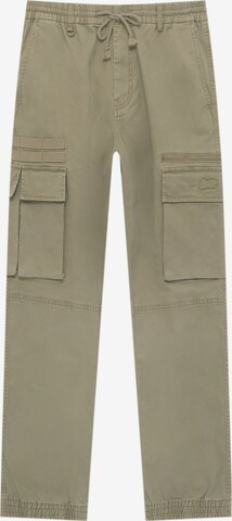 Effilé Pantalon cargo Pull&Bear en vert : devant