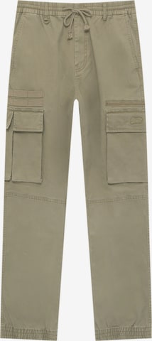 Effilé Pantalon cargo Pull&Bear en vert : devant