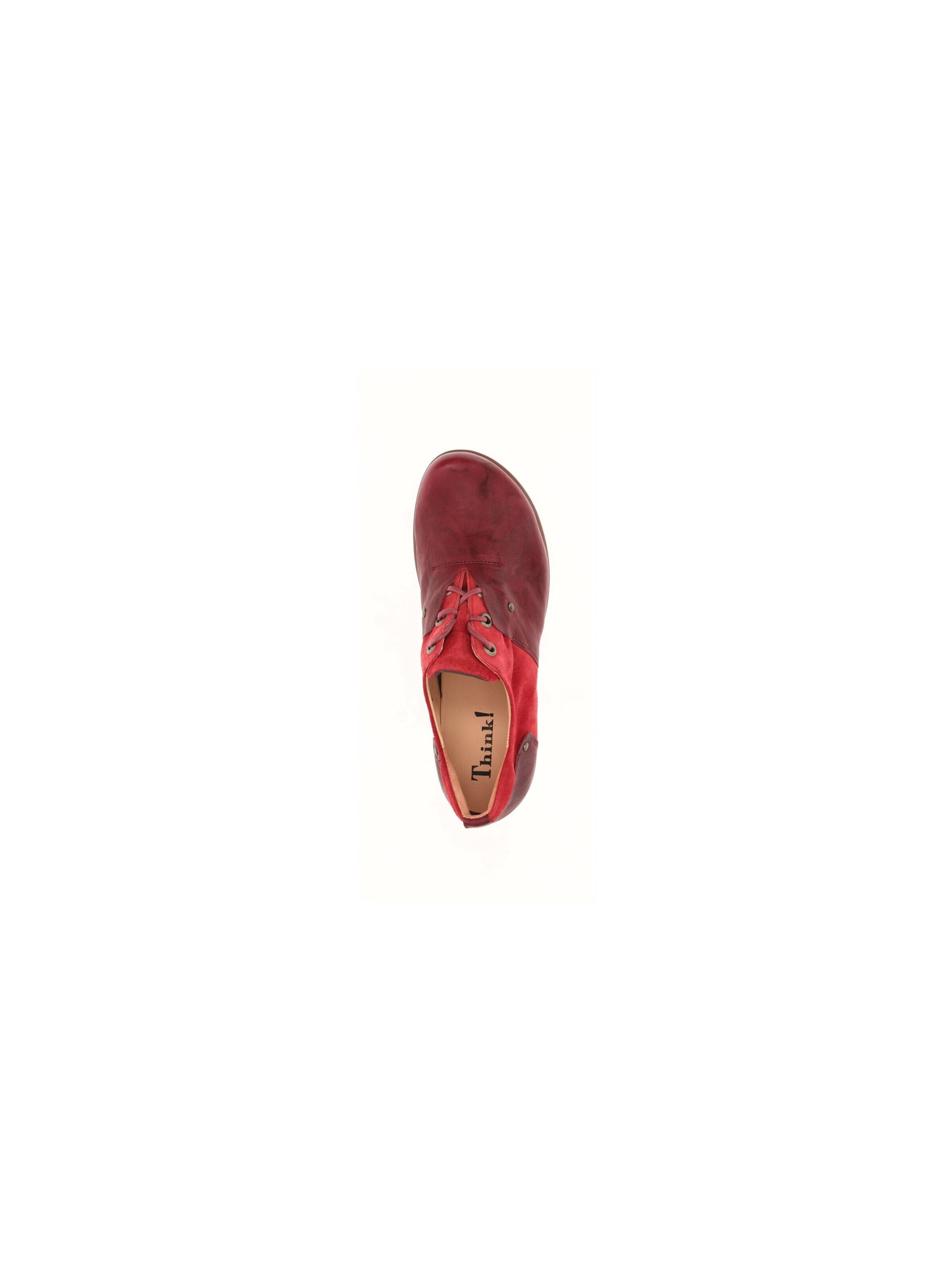 THINK! Lace-Up Shoes 'Think Kong Schuhe rot rosso Leder-Mix 142' in Red