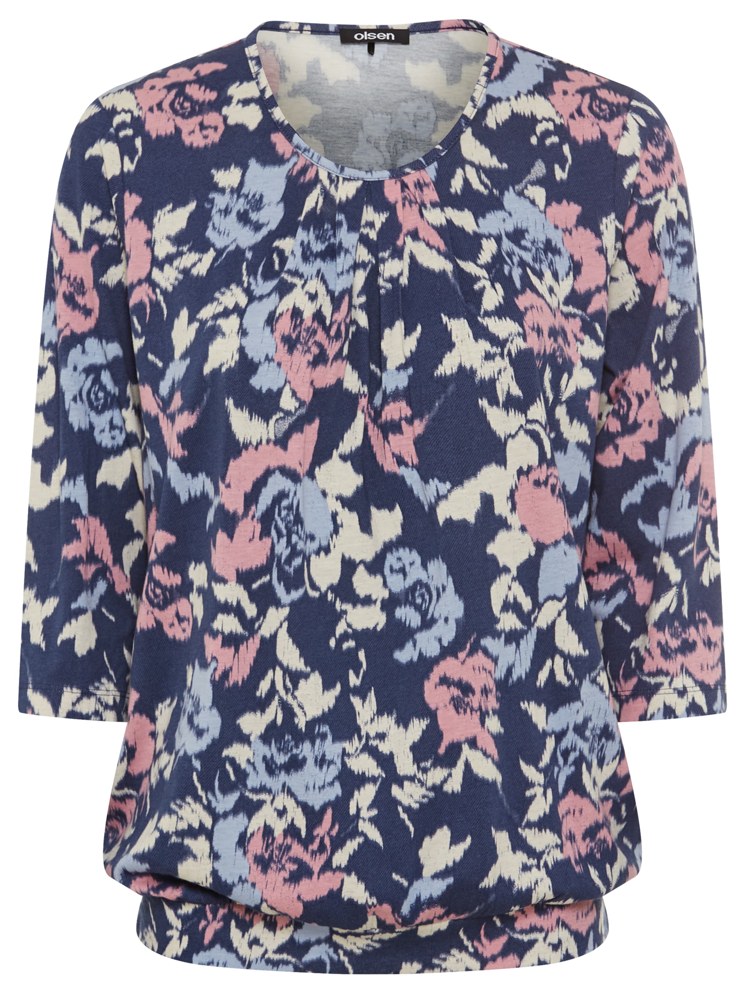 Olsen Shirt ' Clara ' in Blauw: voorkant