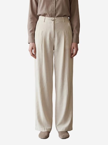 My fashion Wide leg Broek in Beige: voorkant