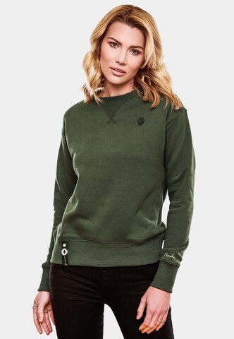 NAVAHOOSweater majica 'Zuckerschnecke' - zelena boja: prednji dio