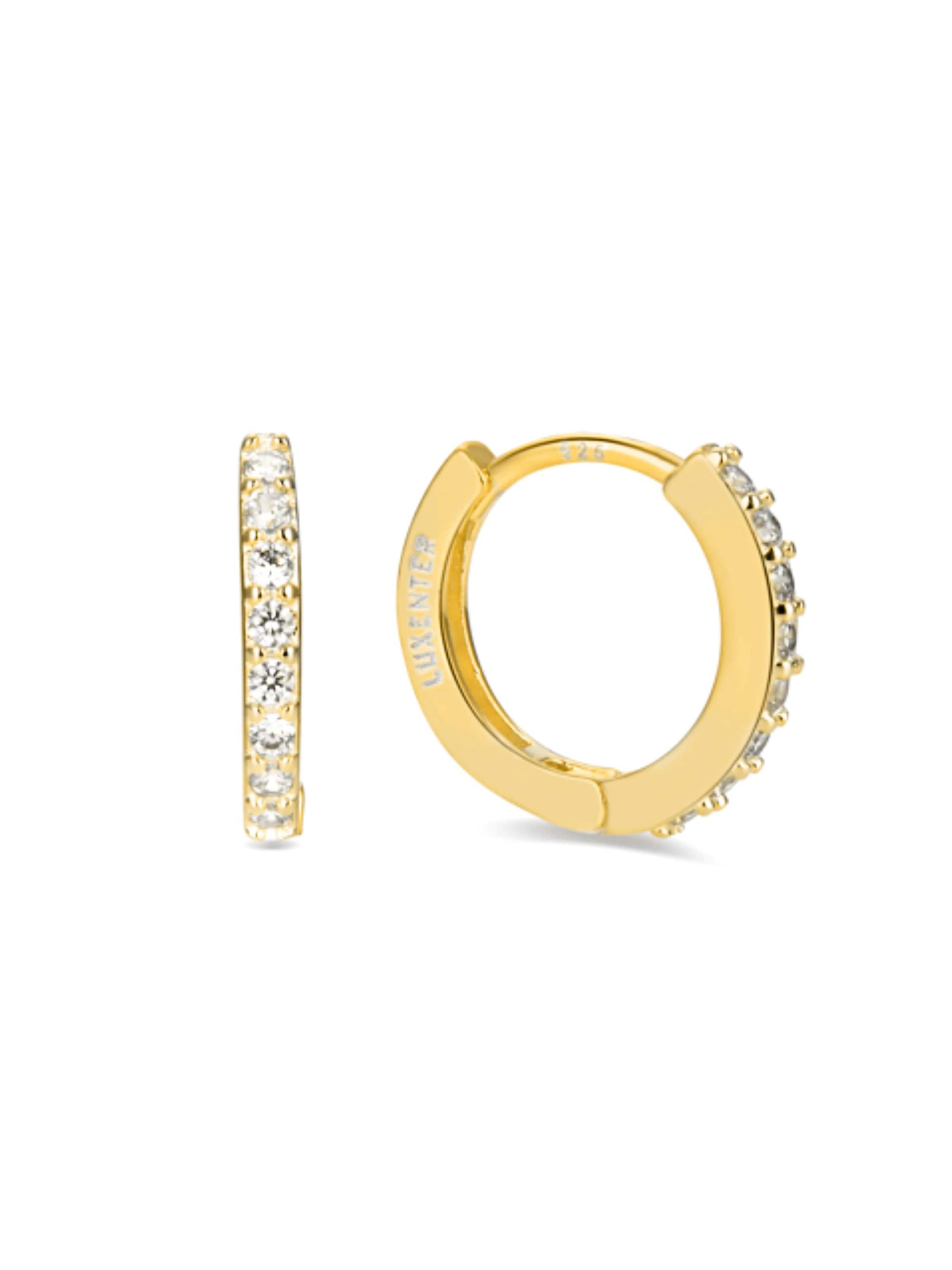 Luxenter - Pendientes 'Valarys' en oro: frente