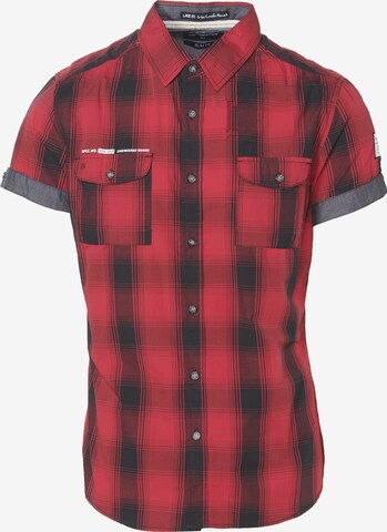 KOROSHI Button Up Shirt in Red: front