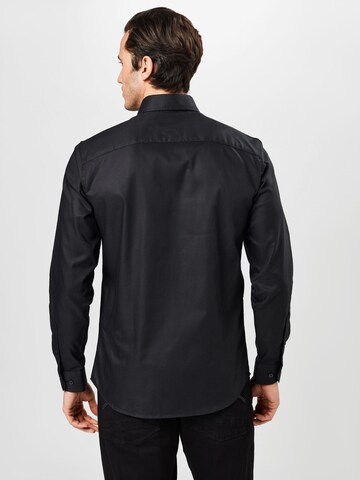 SELECTED HOMME - Slim Fit Camisa 'Mark' em preto