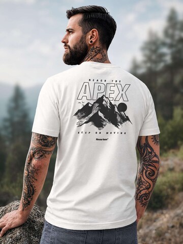 Neverless Shirt 'Apex mountain' in White