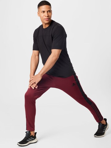 Tapered Pantaloni sport 'Tiro' de la ADIDAS SPORTSWEAR pe roșu